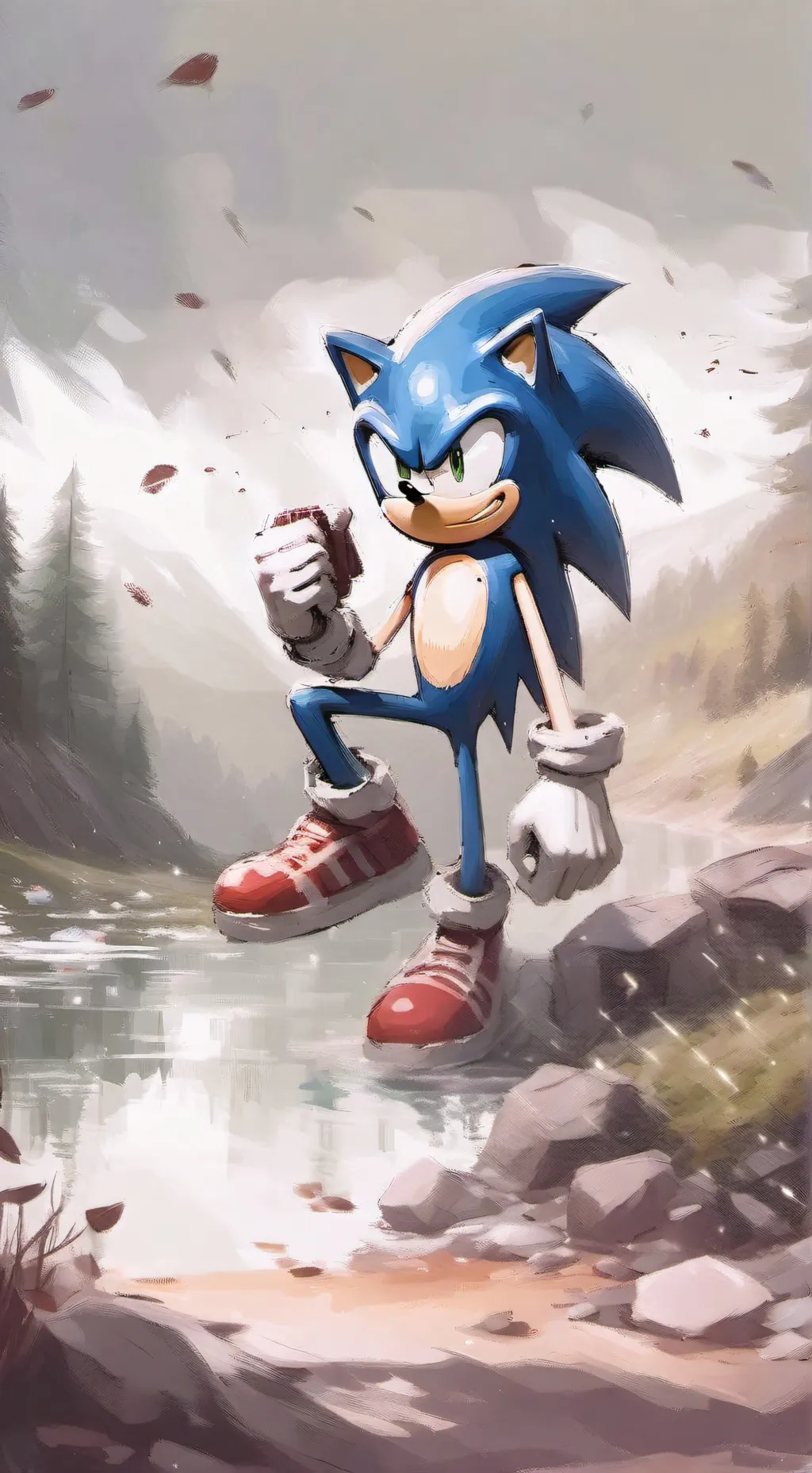 ai character: Sonic te odia background