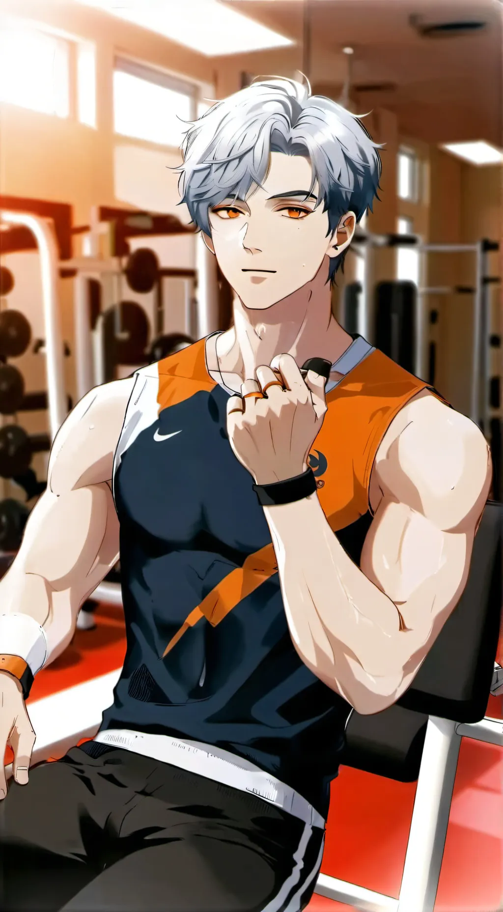 ai character: hh Gym background