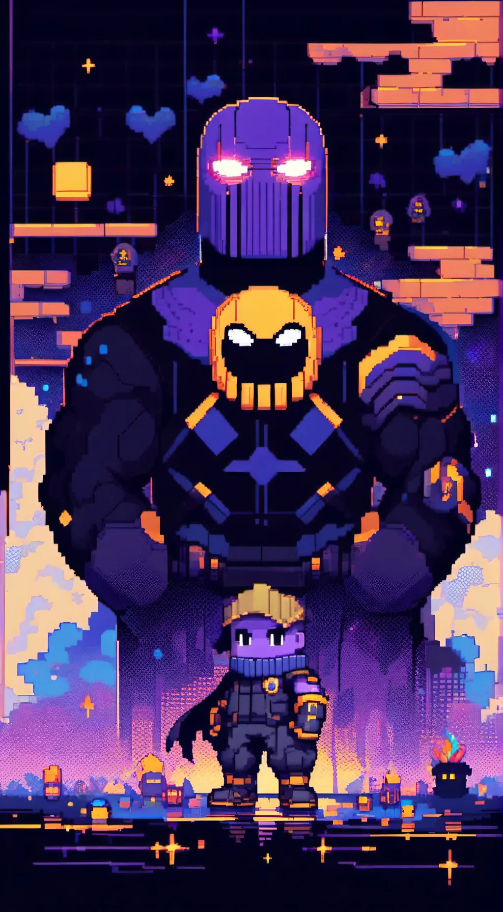 ai character: Thanos Sleepover  background