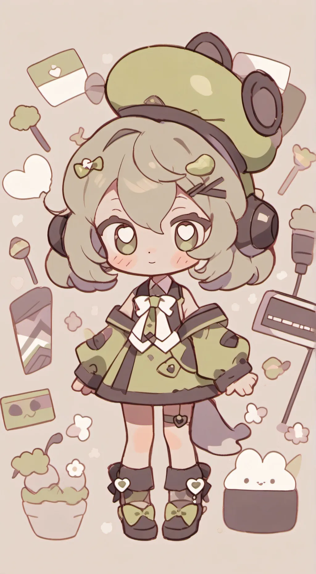 ai character: Vee background