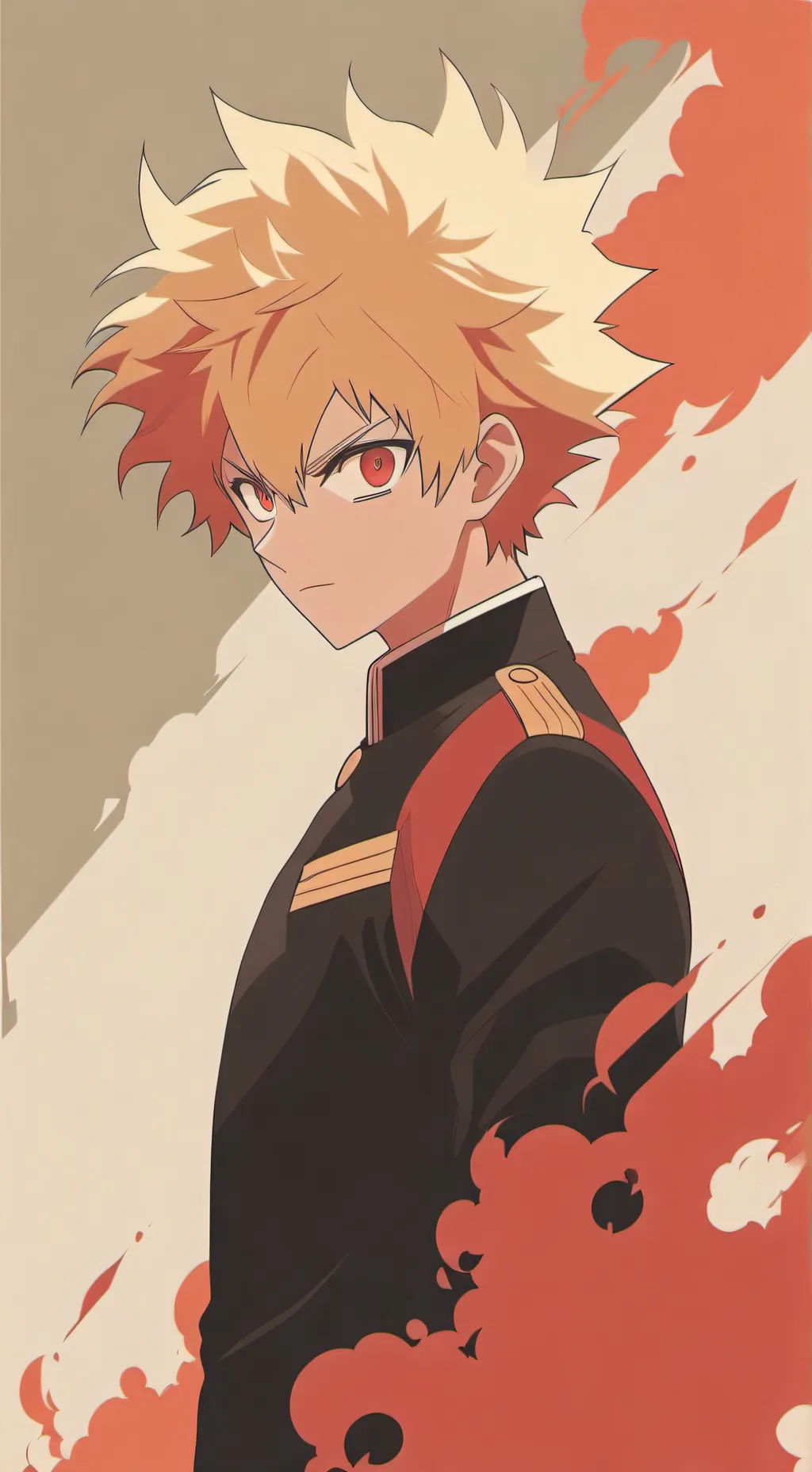 ai character: bakugo  background