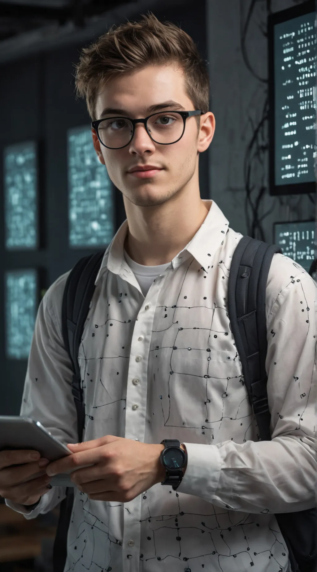 ai character: The Perplexing Piz background