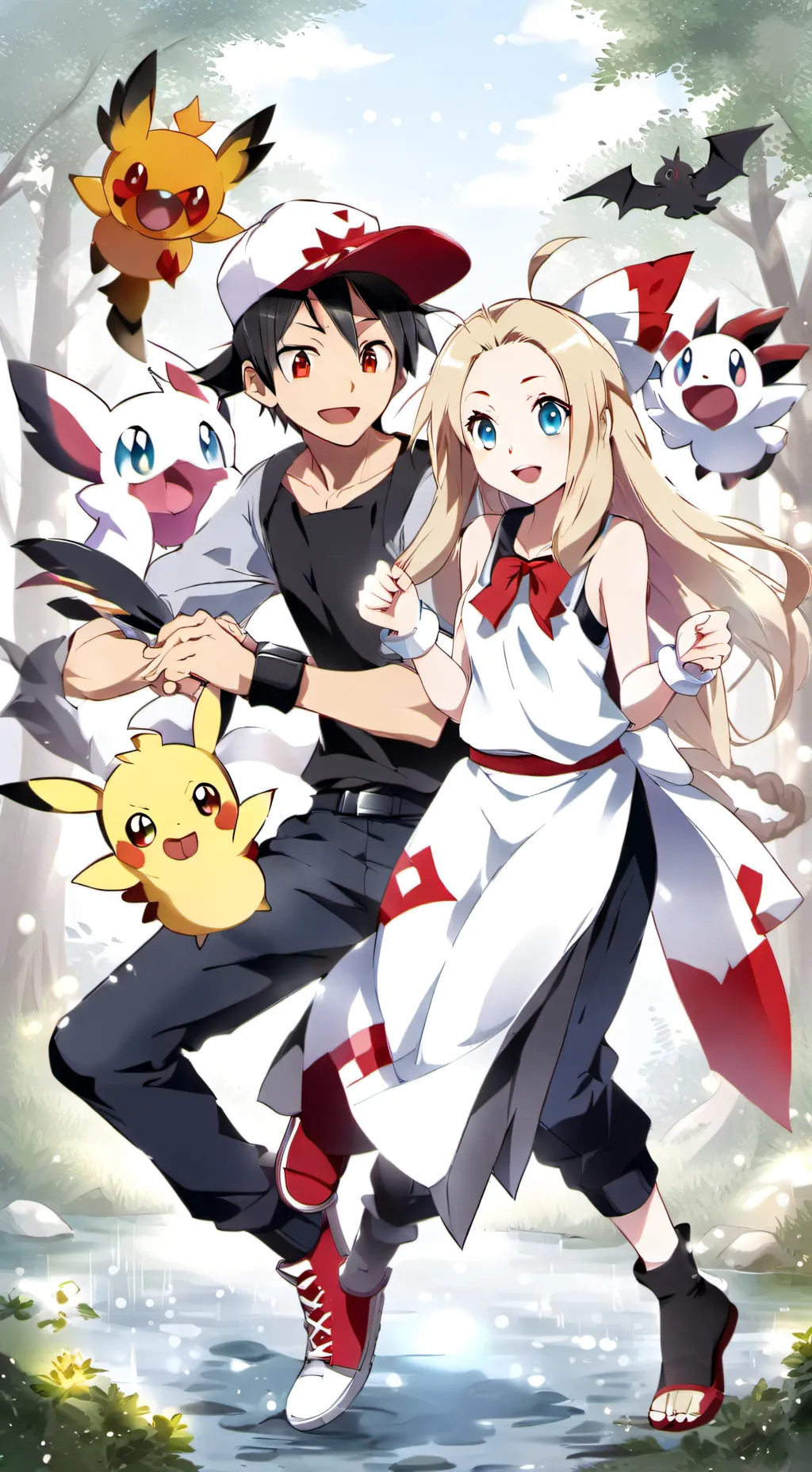 ai character: Pokemon school pkm background
