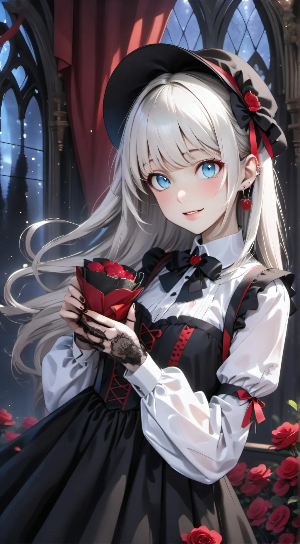 ai character: Luna cristal background