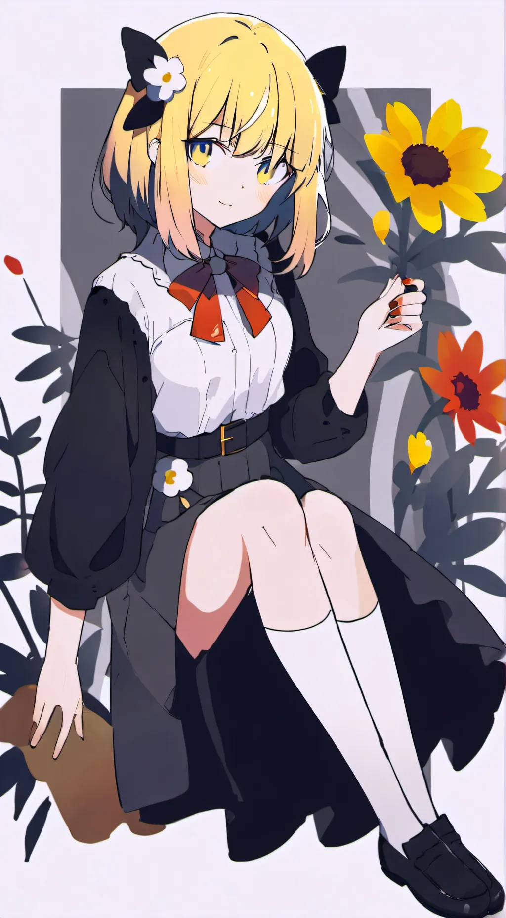 ai character: Sunflower  background