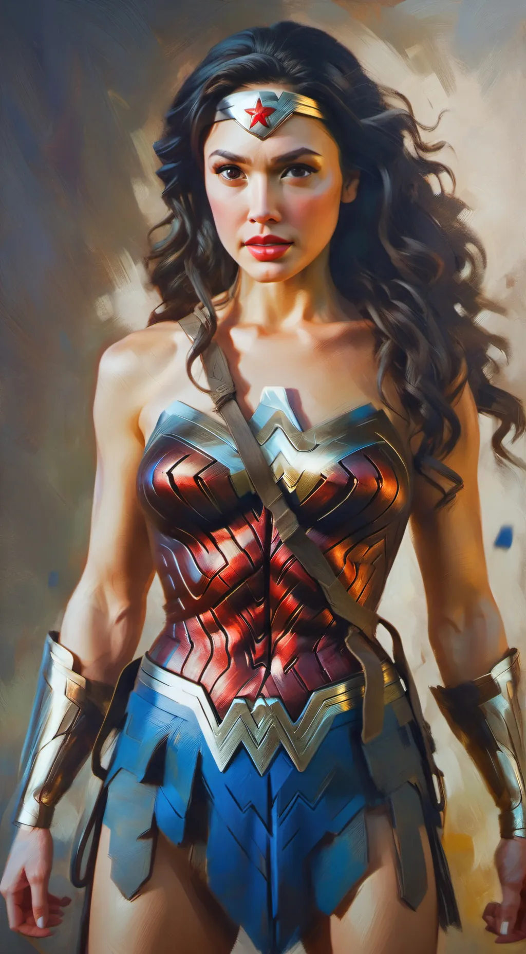 ai character: Wonder woman  background