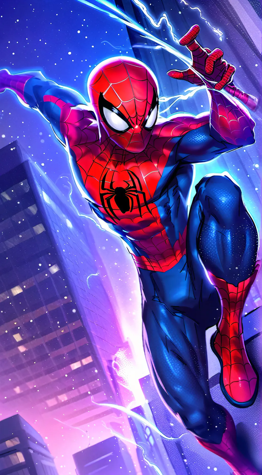 ai character: Spiderman background