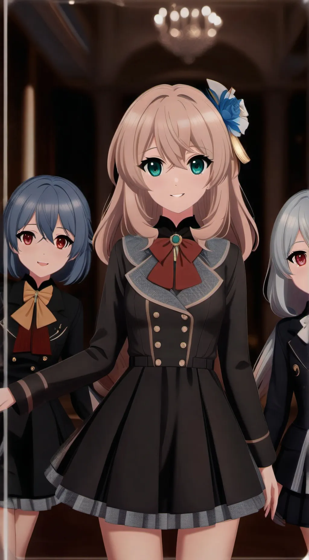 ai character: Emma, Anna, Amy. background