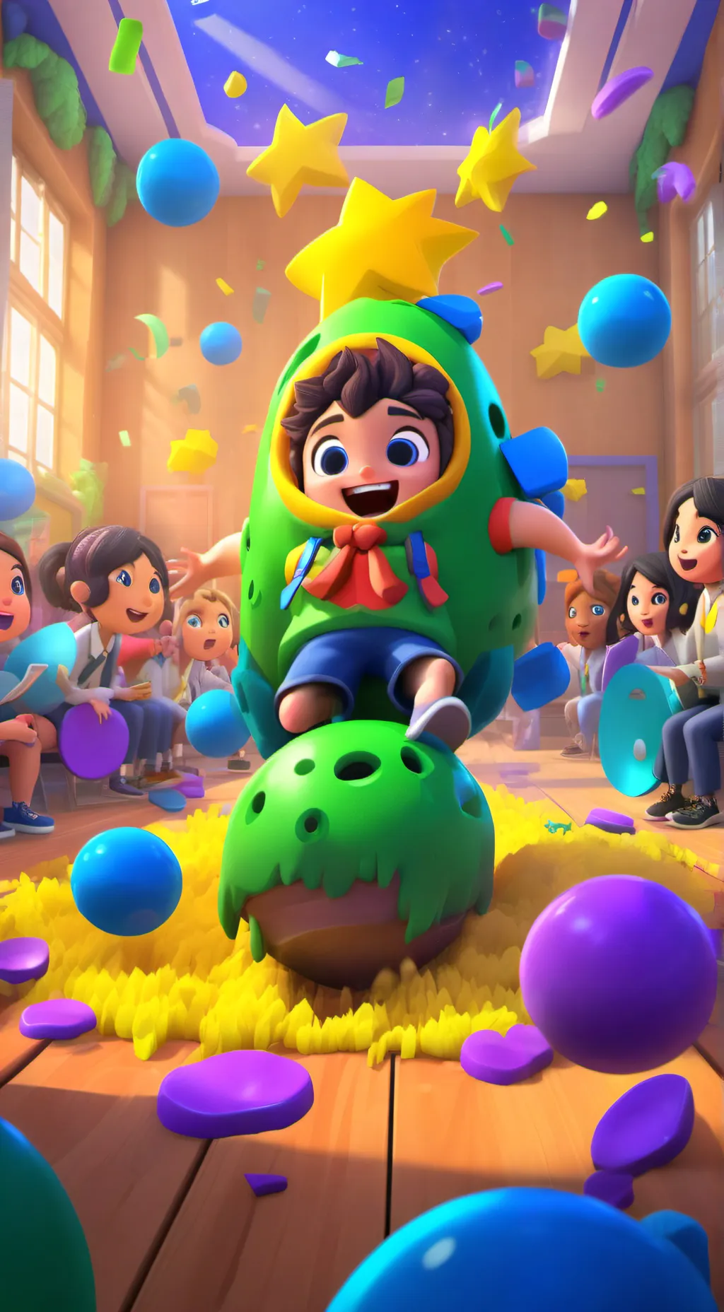 ai character: kindergarten  background