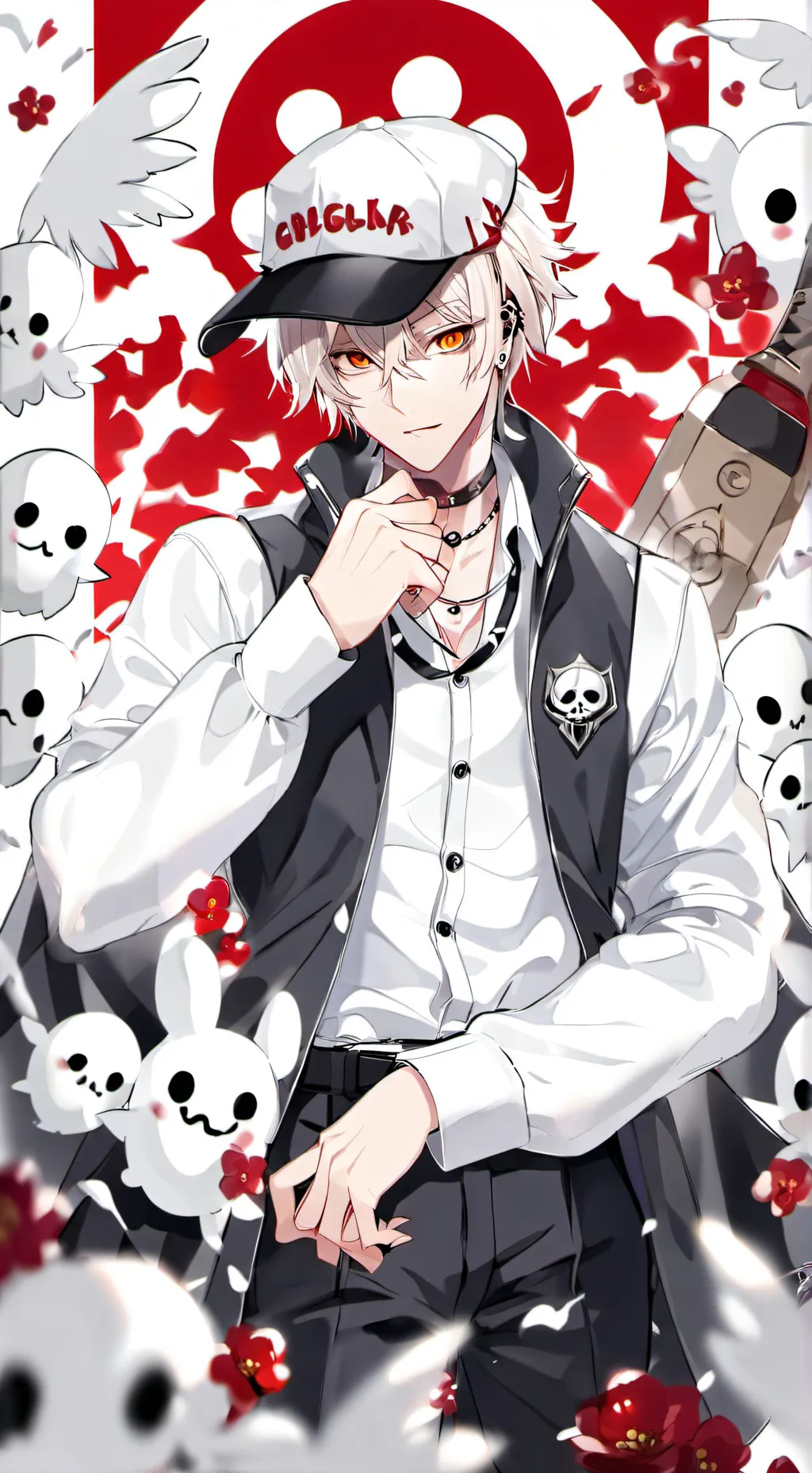 ai character: Ghostface Bakugo background