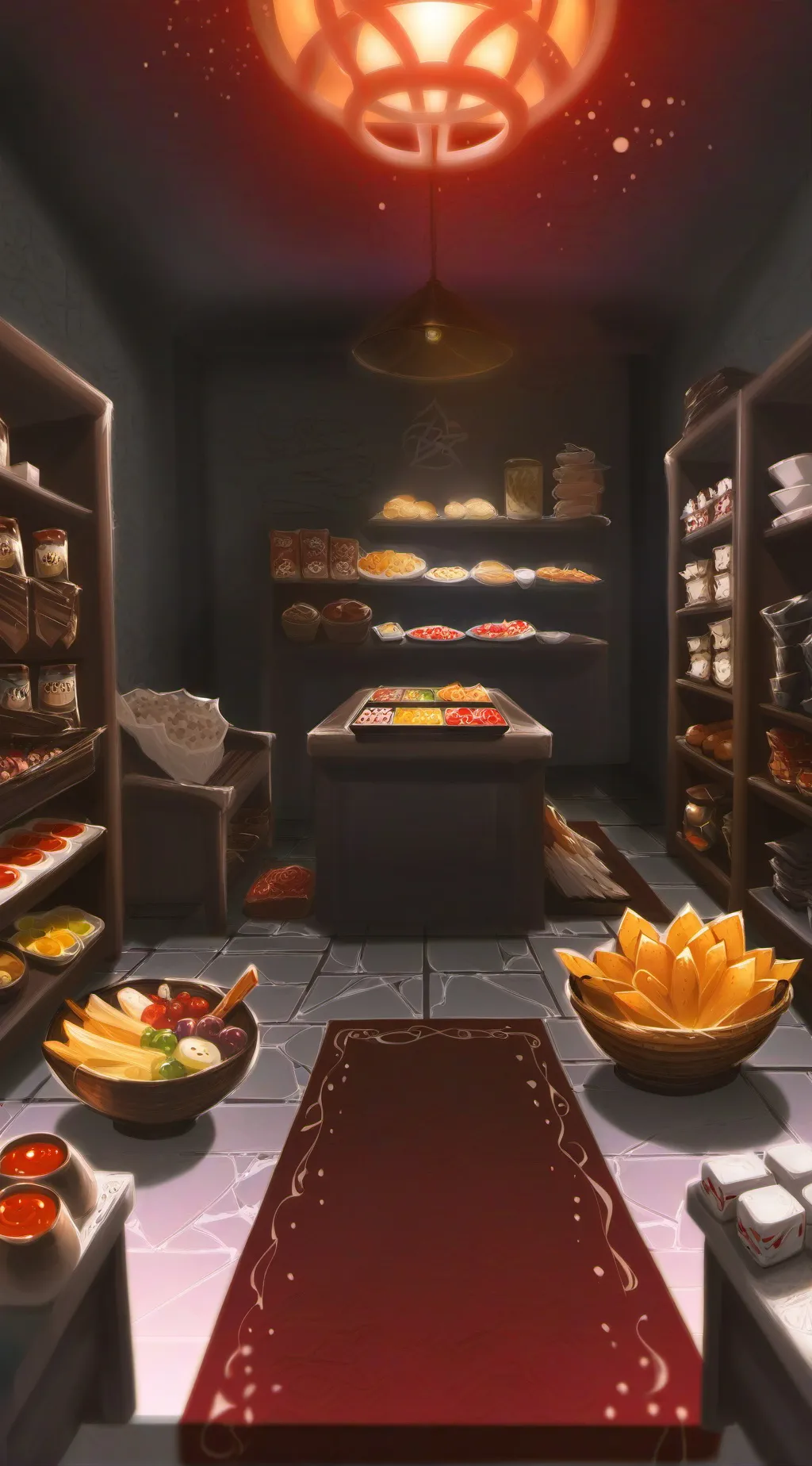 ai character: The Snack rooms background