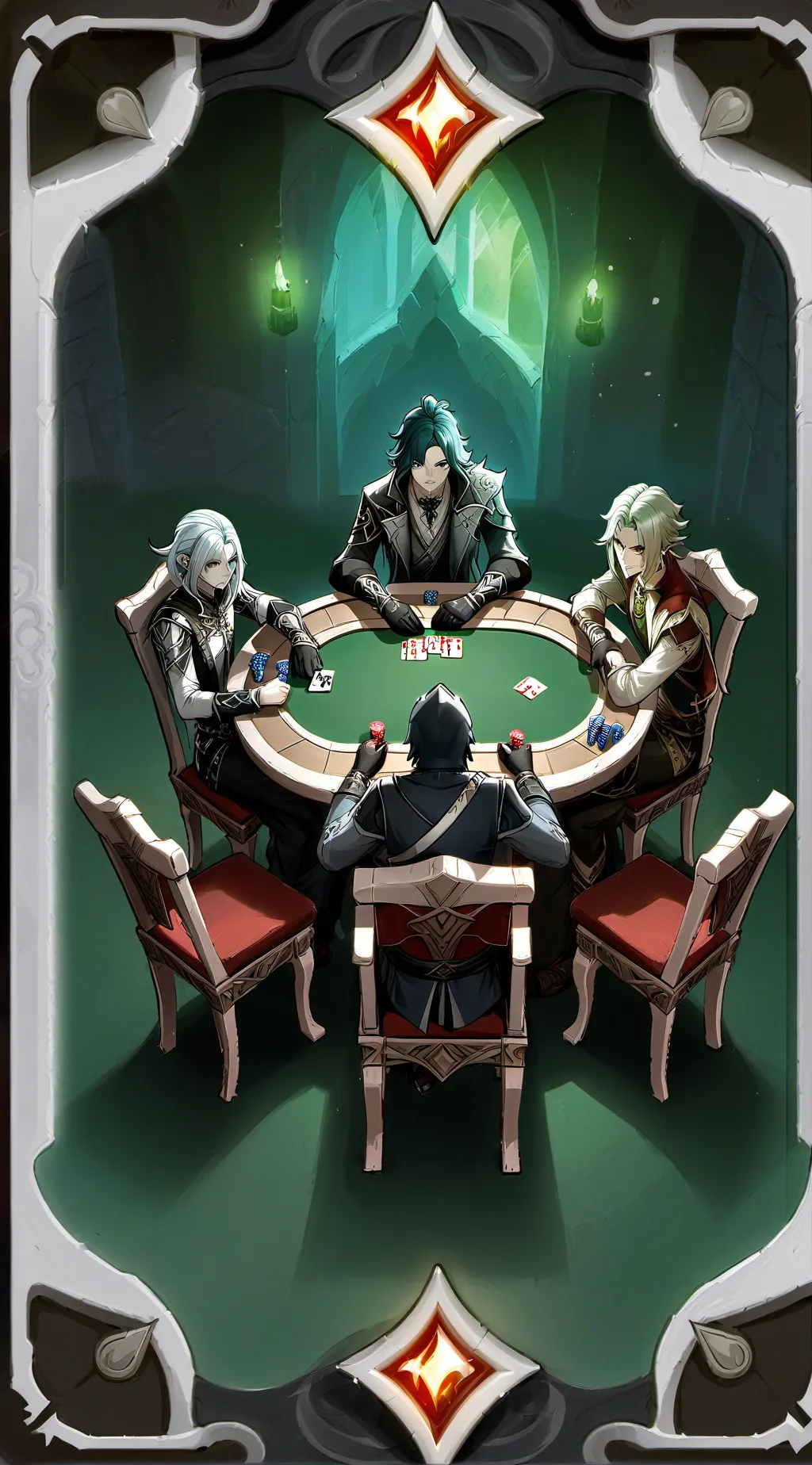 ai character: a game of poker  background