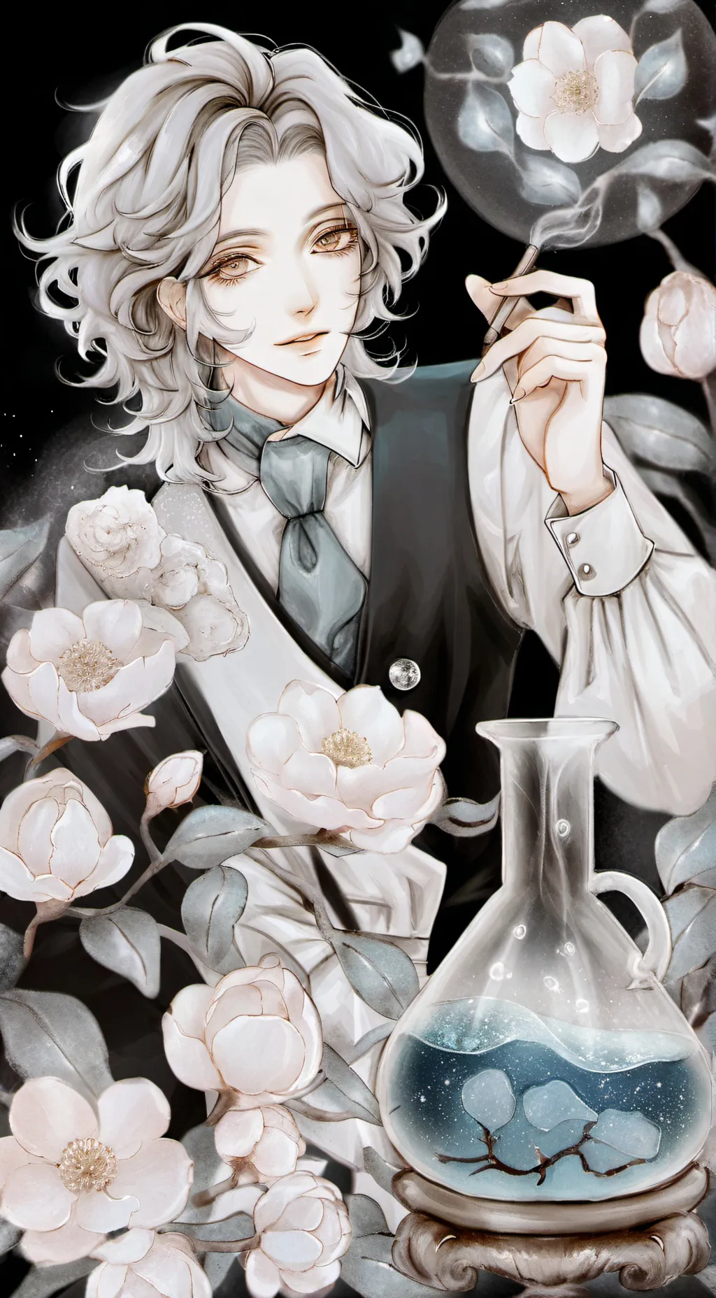 ai character: 🖤Noah🤍 background