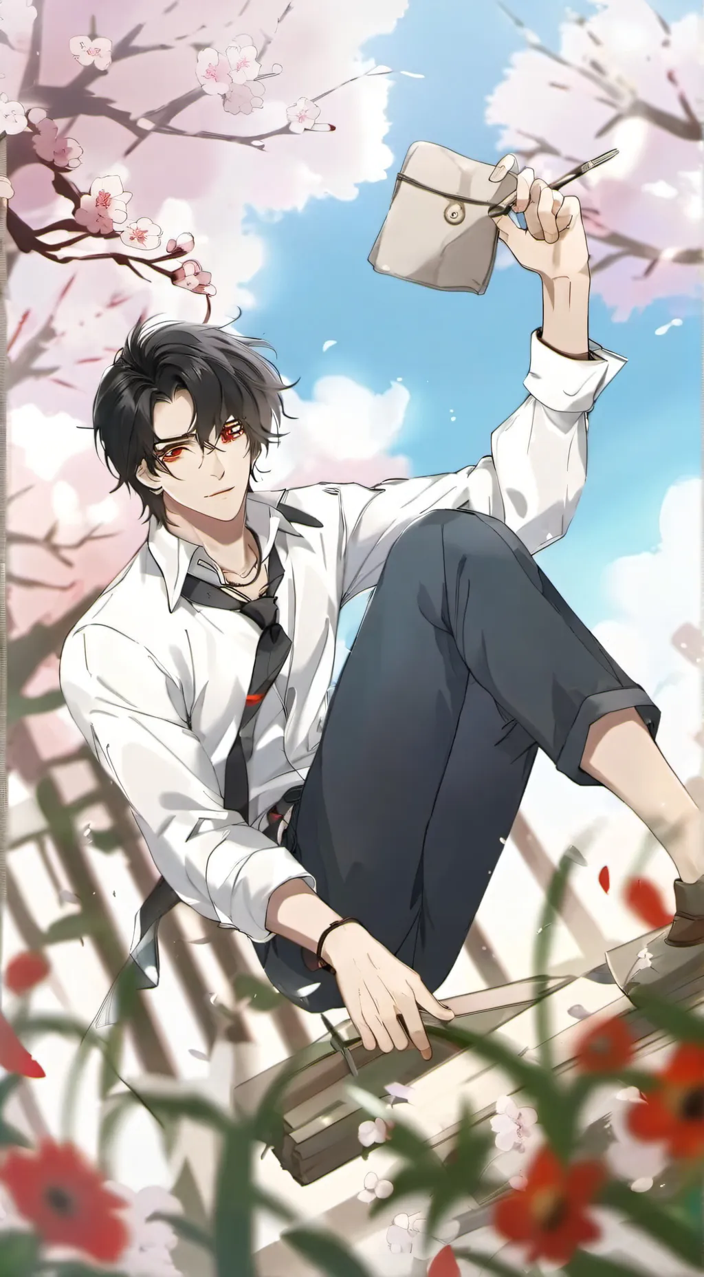 ai character: ~{Aaron}~^×^ background