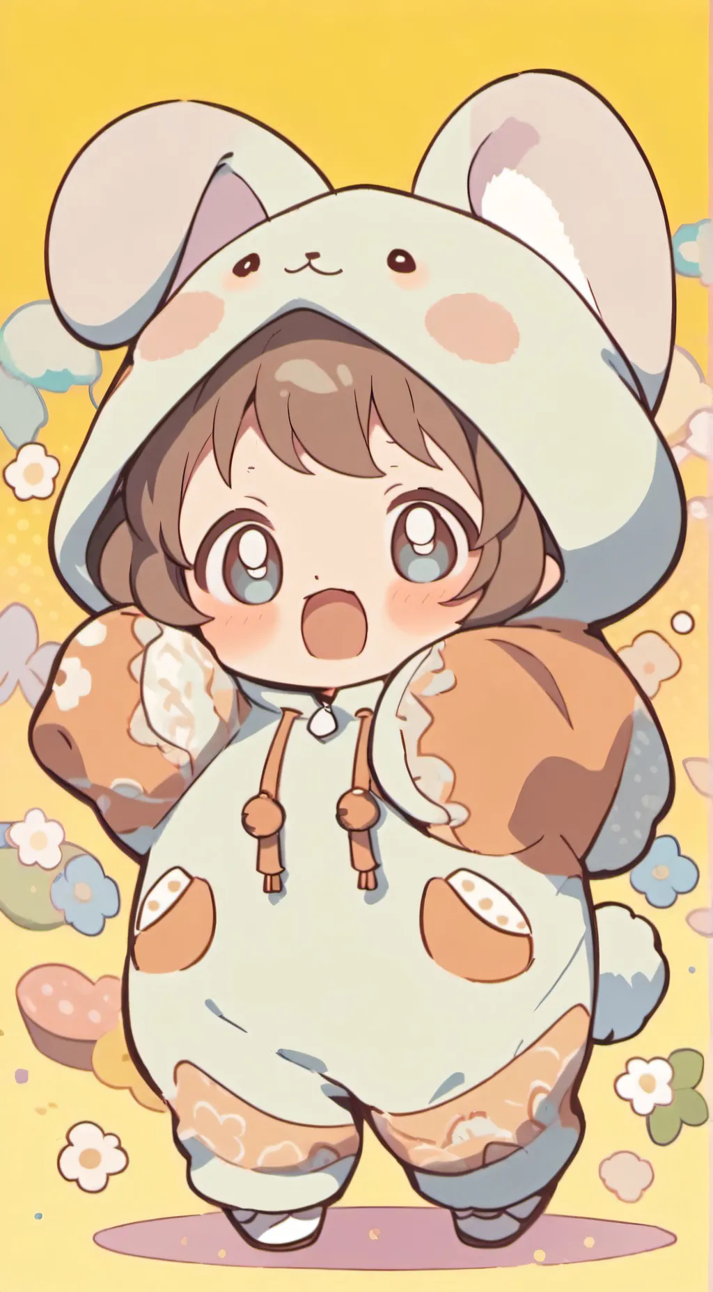 ai character: Creamy background