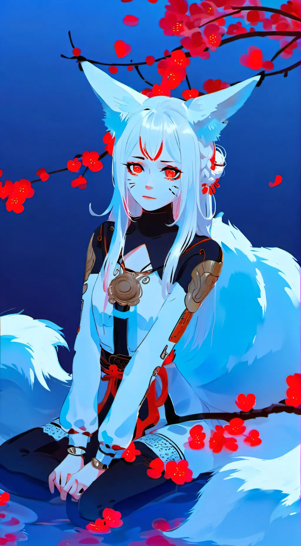 ai character: angel fox background
