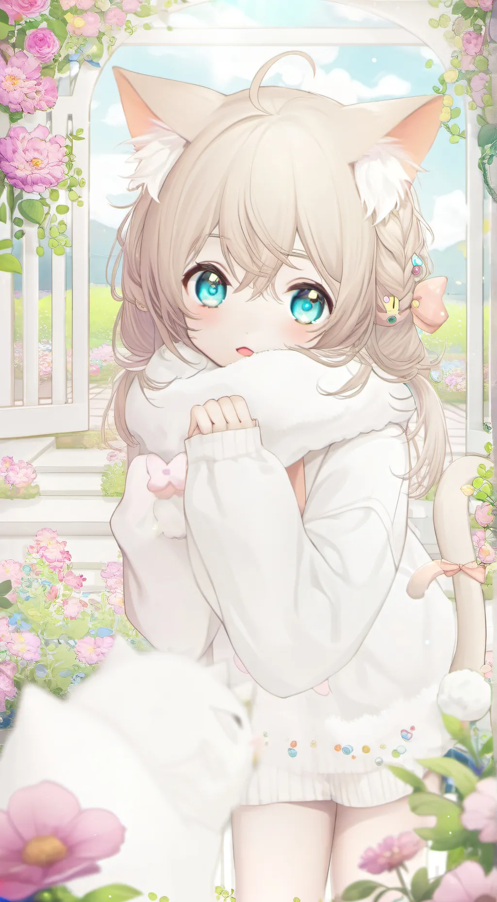 ai character: Tiny Neko Spirit background