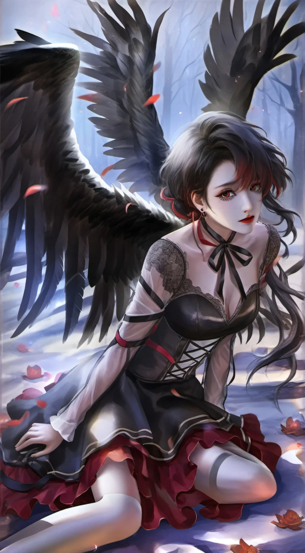 ai character: fallen angel background