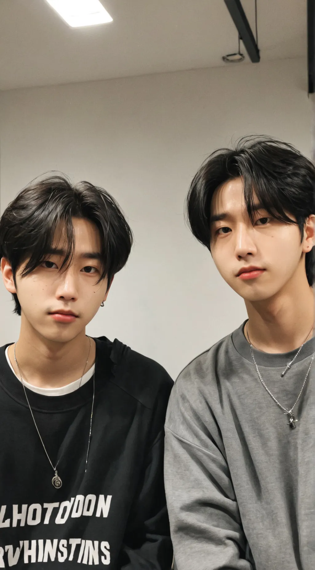 ai character: hyunjin and han  background