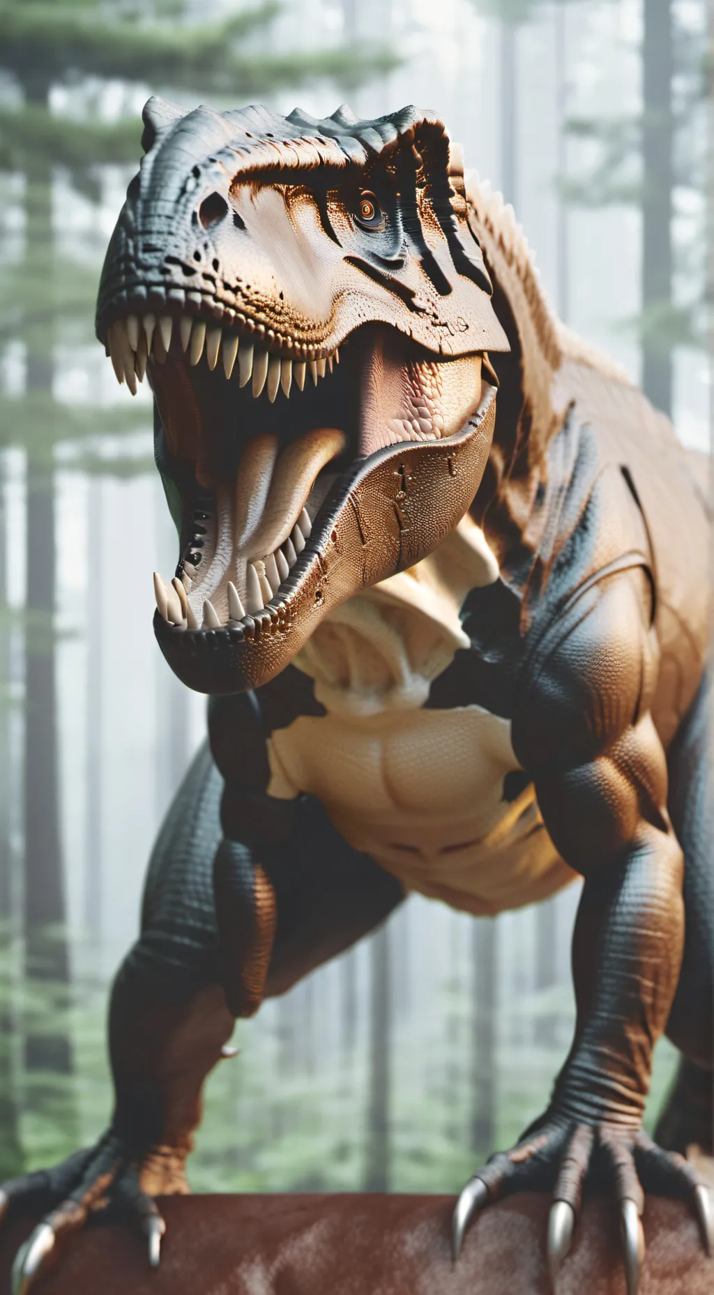ai character: T-Rex vore background