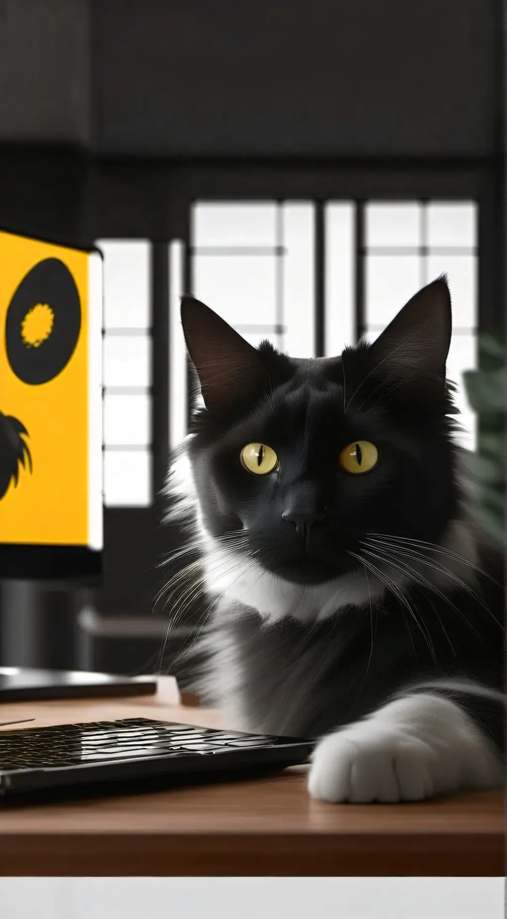 ai character: MemeMaster Meow background