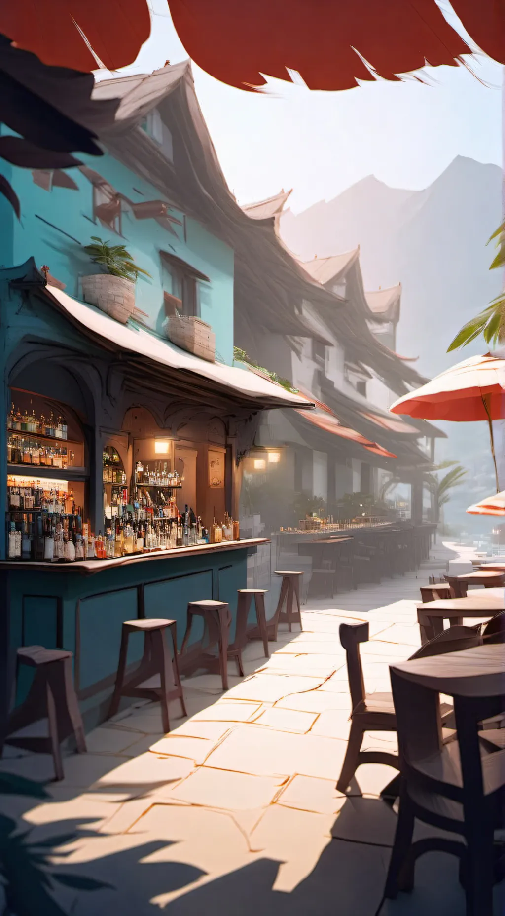 ai character: pro hero bar background