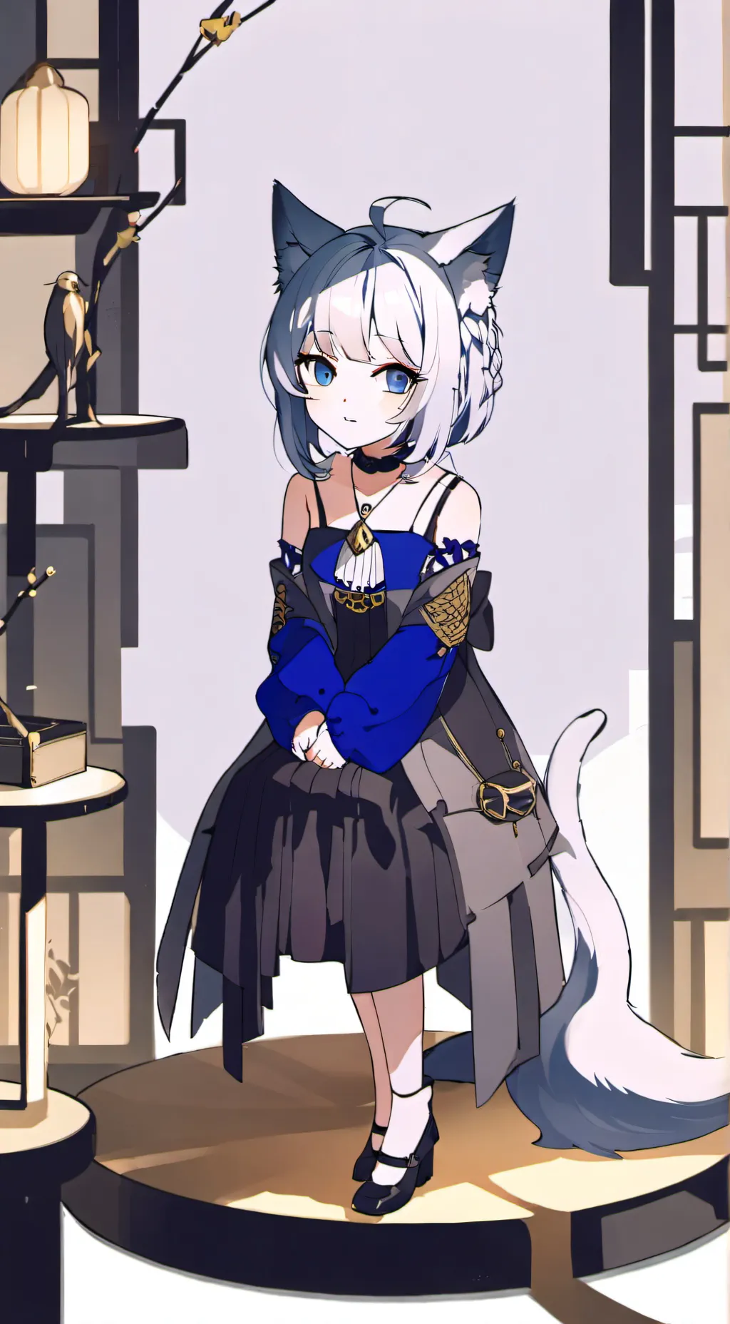 ai character: Catgirl background