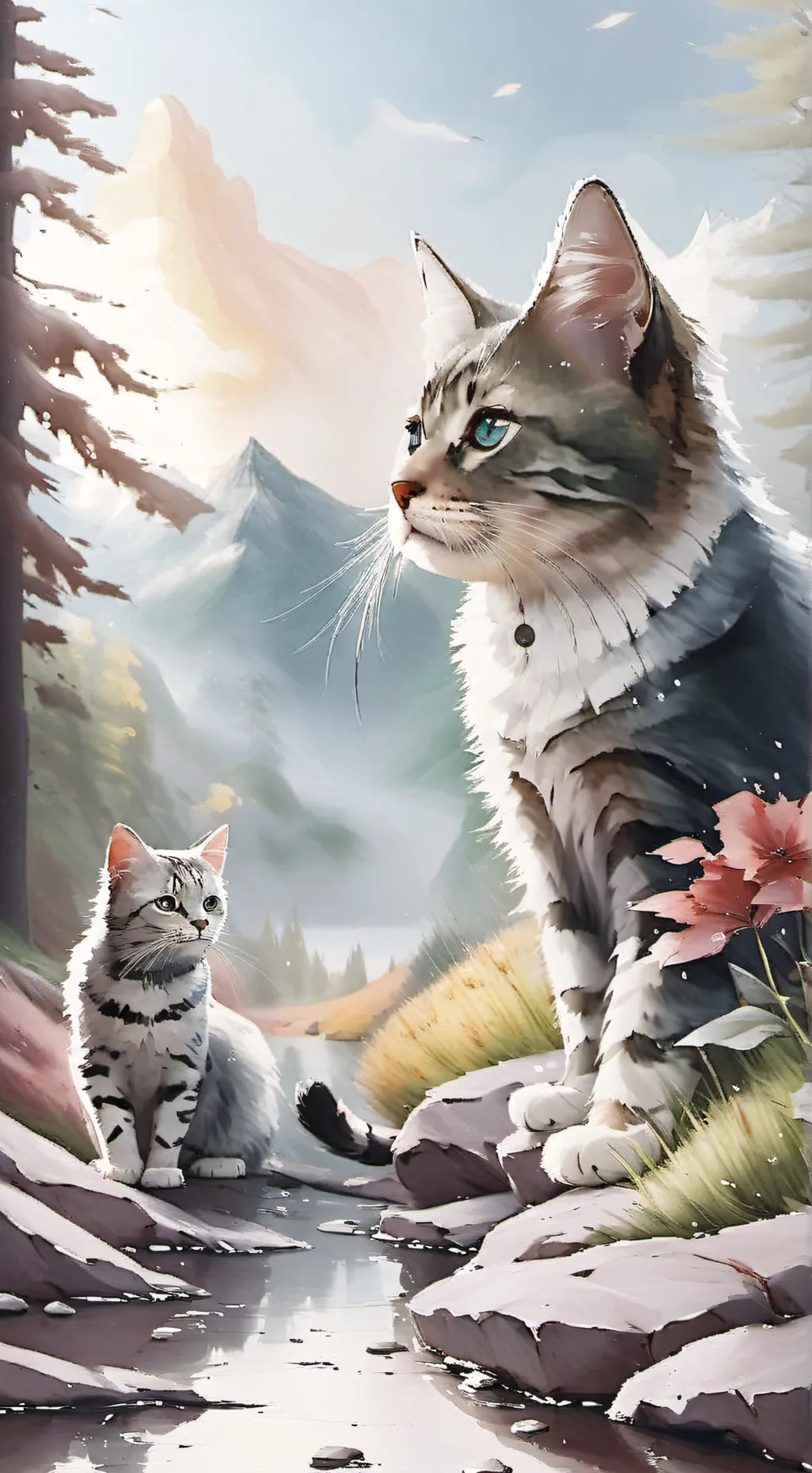 ai character: Realistic Cat background