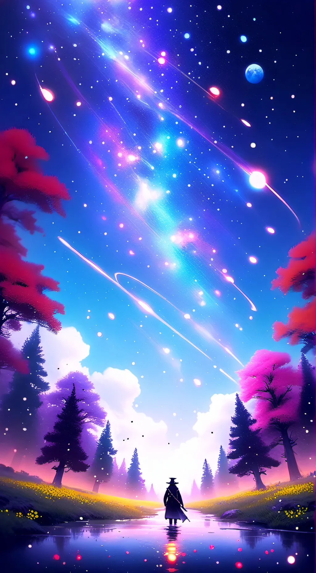ai character: Digital circus background