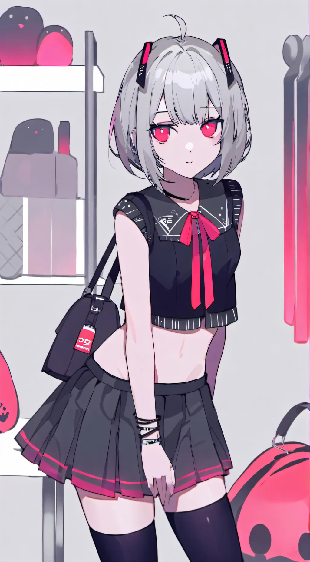ai character: Depressed Uzi  background