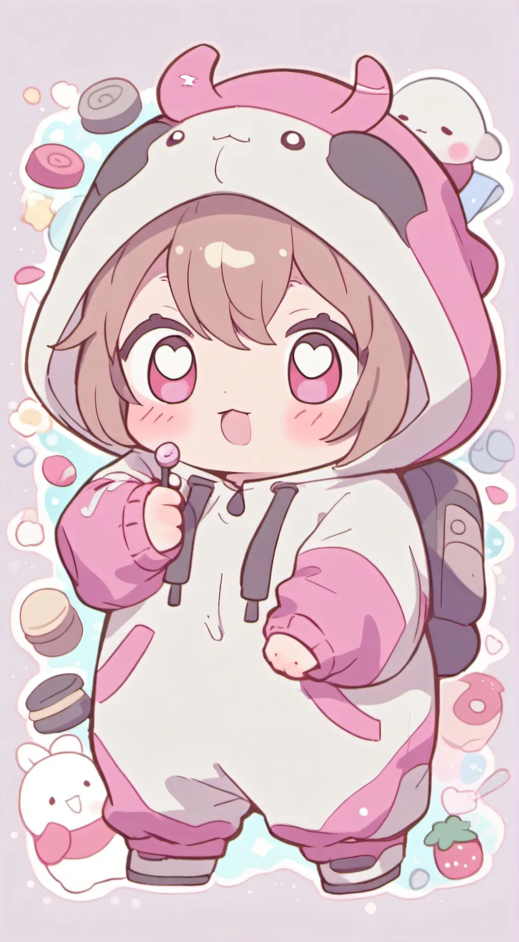 ai character: Snail baby background