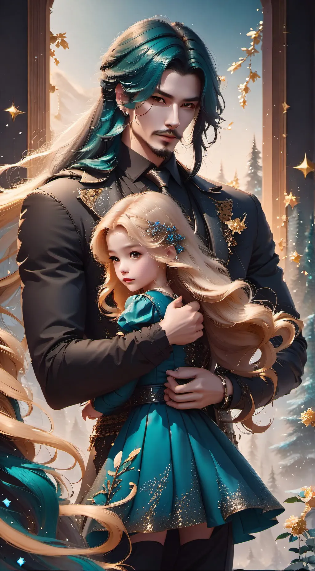 ai character: Zanner and Avery  background