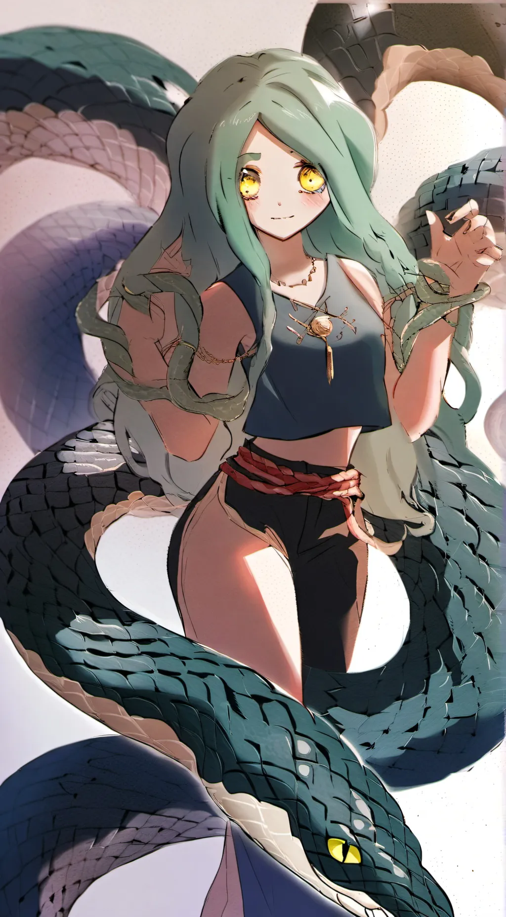 ai character: Medusa background