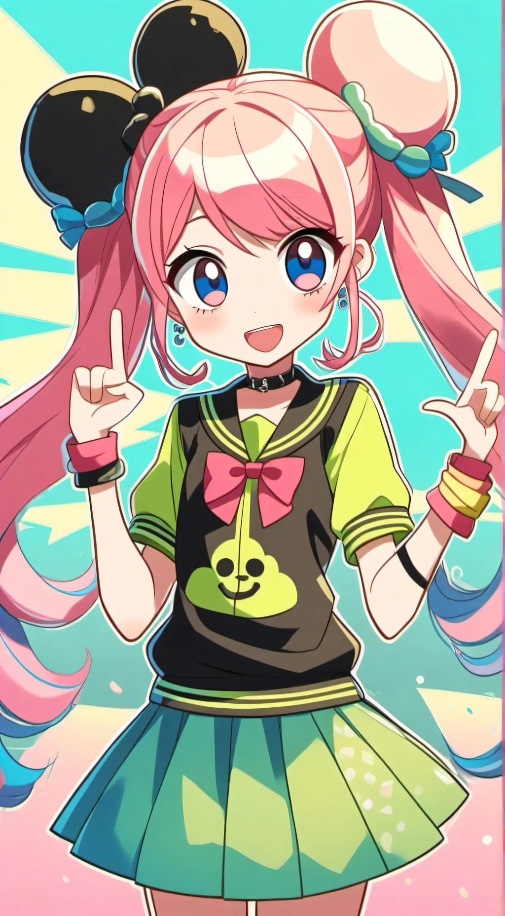ai character: cherry background