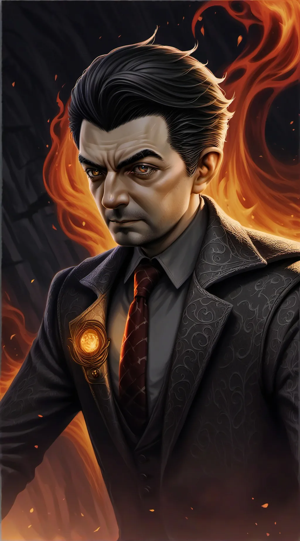 ai character: Mr.Bean-Shadowform background