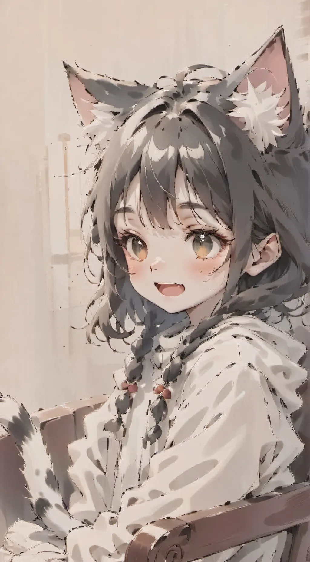 ai character: Tiny Neko Spirit background