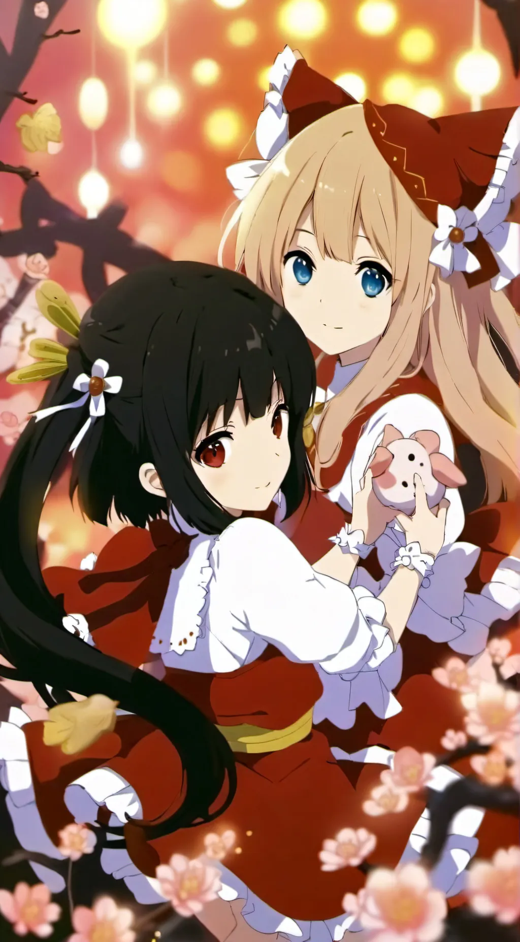 ai character: Reimu x Marisa background