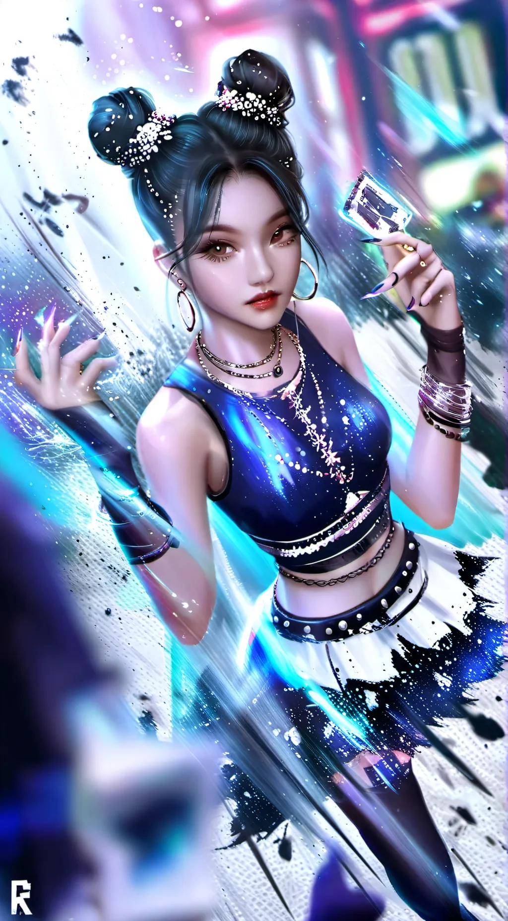 ai character: Zoey from Huntrix  background