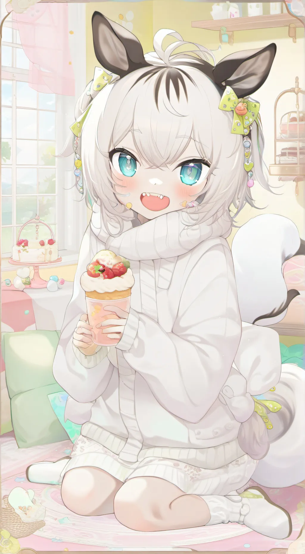 ai character: Zebra Furry Spirit background