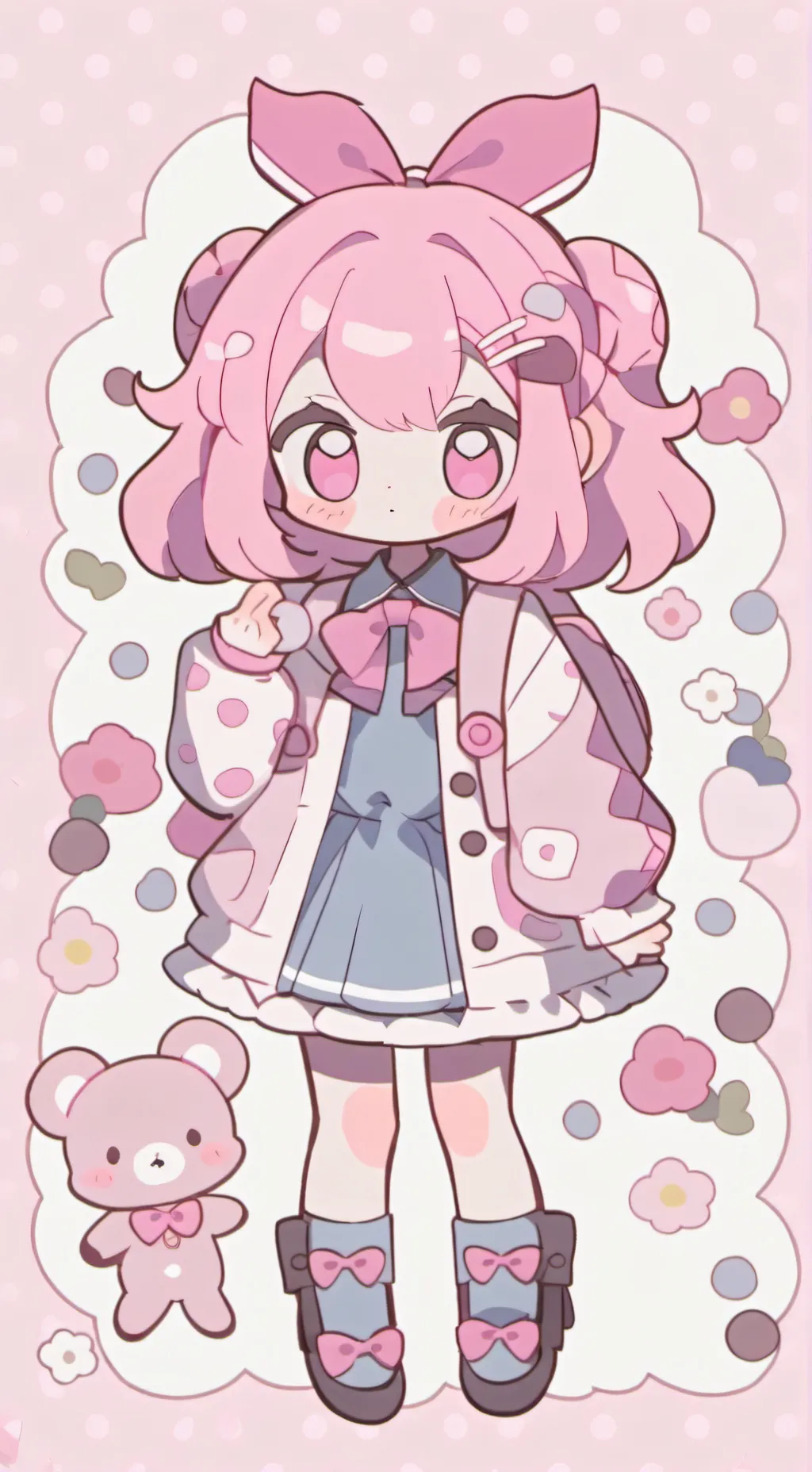 ai character: cherry background