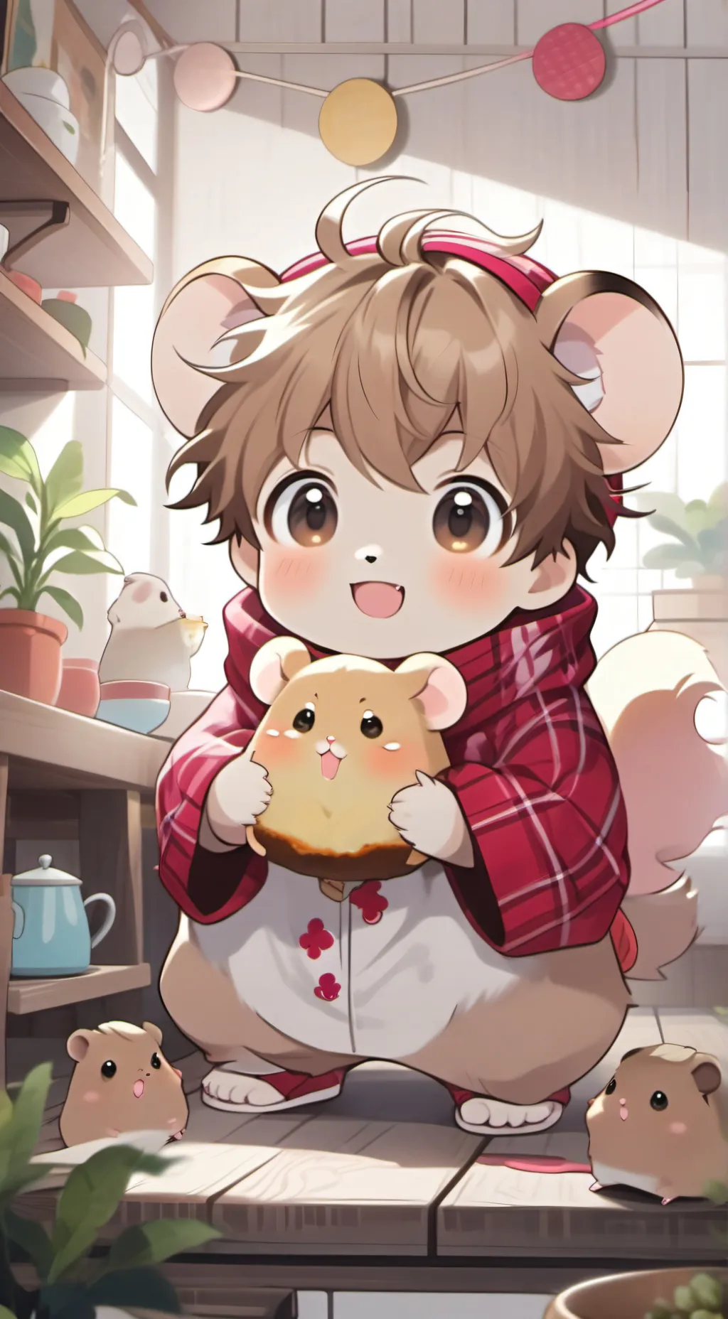 ai character: Browny the Hamster Spirit background