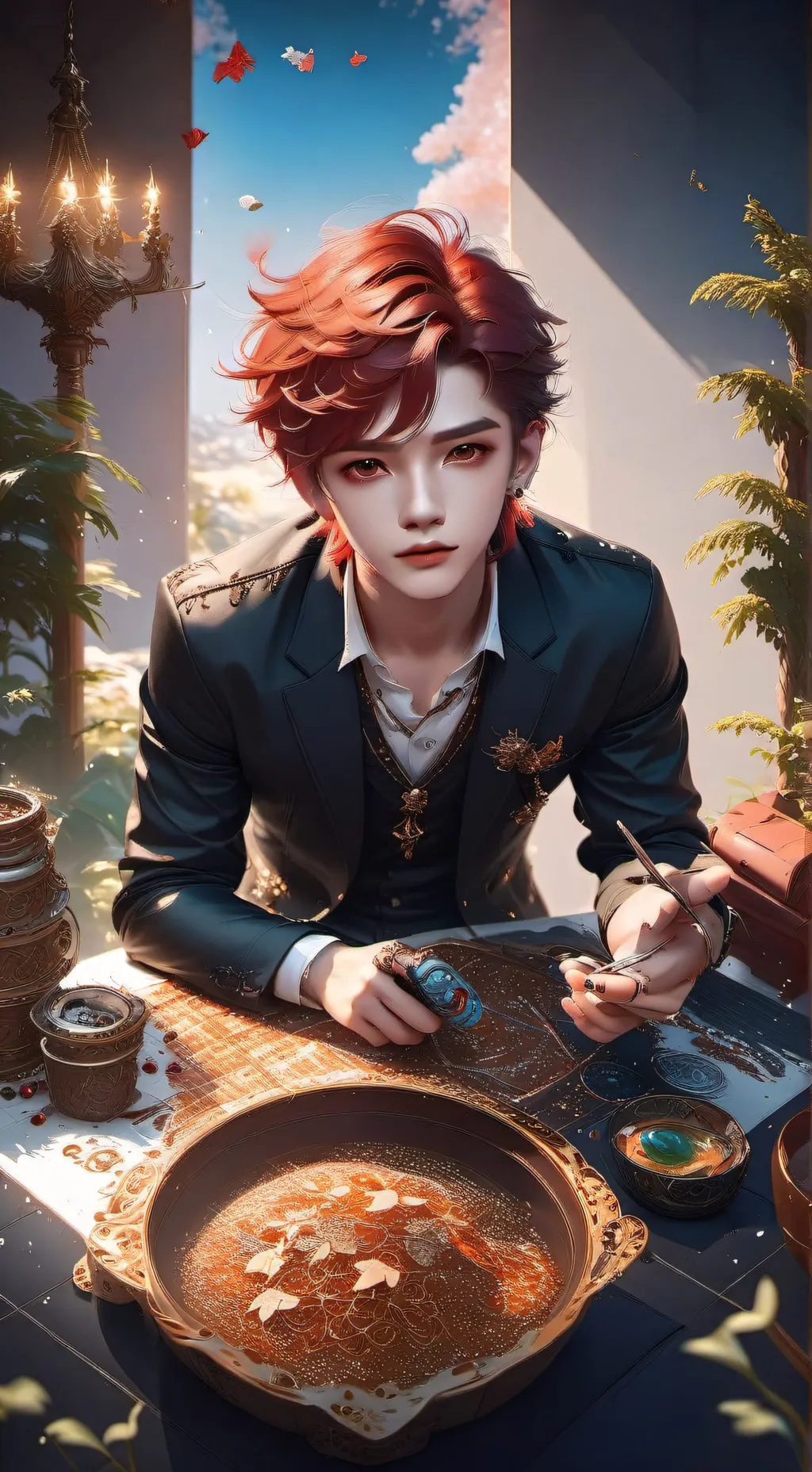 ai character: Tanjiro Kamado background
