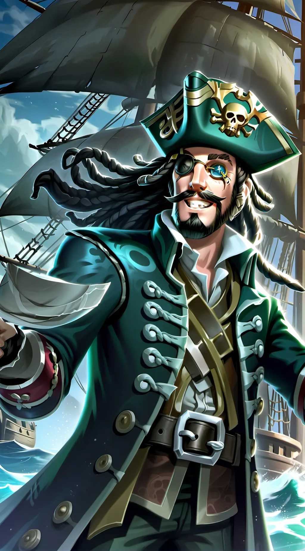 ai character: Gojo Pirata background