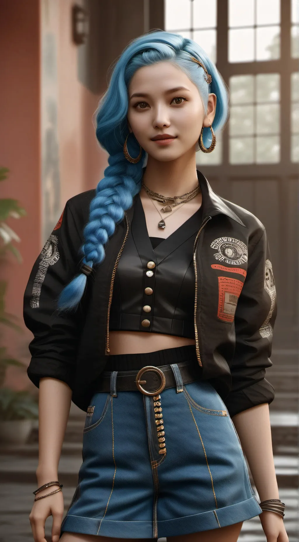 ai character: Moonlight crystals background
