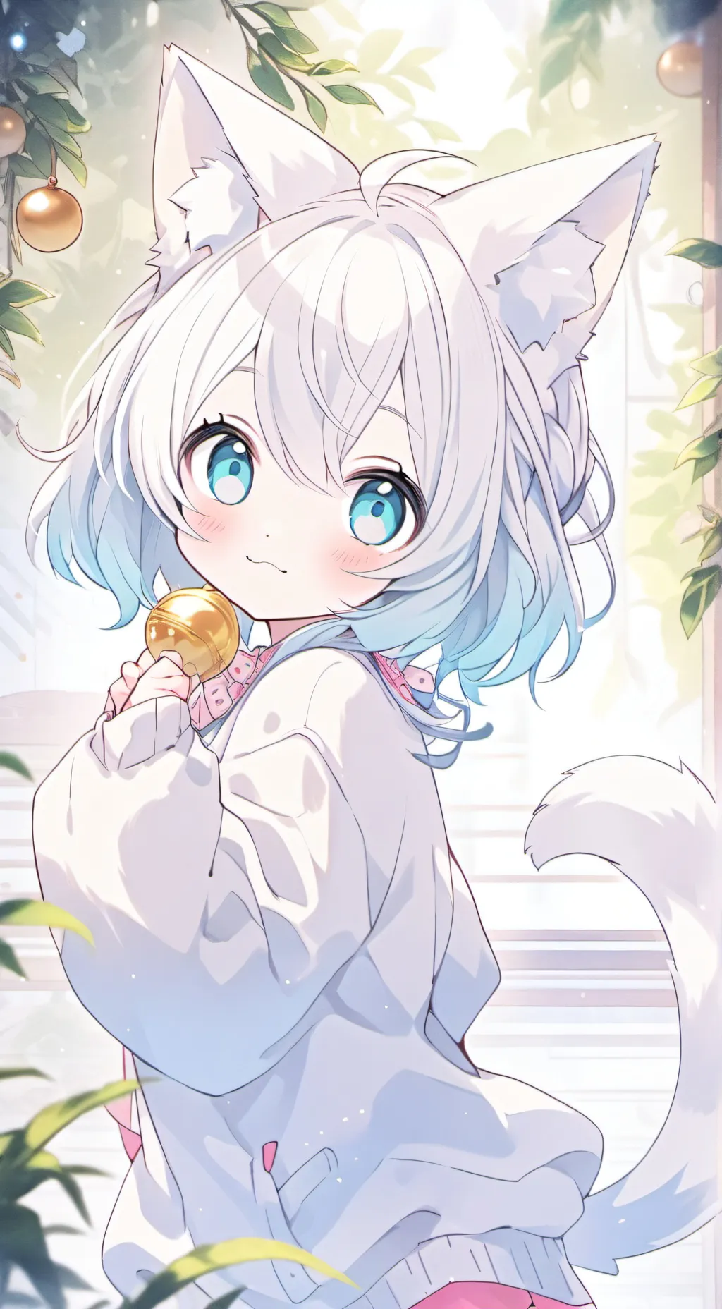 ai character: tiny neko girl background