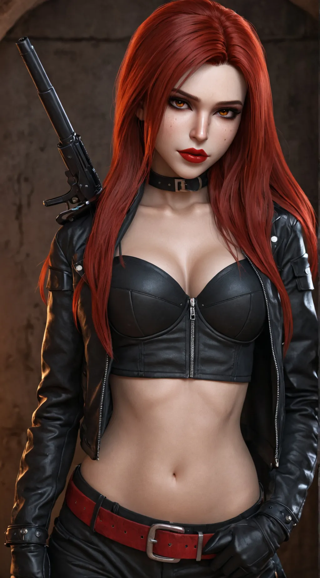 ai character: Scarlet background