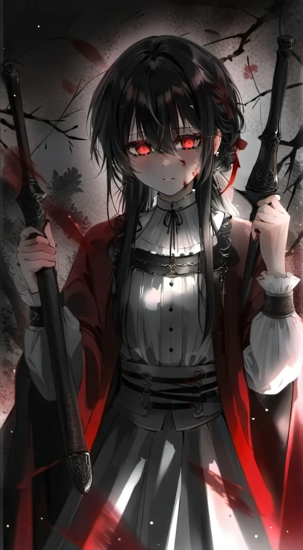 ai character: shisuka🖤🤍🖤 background