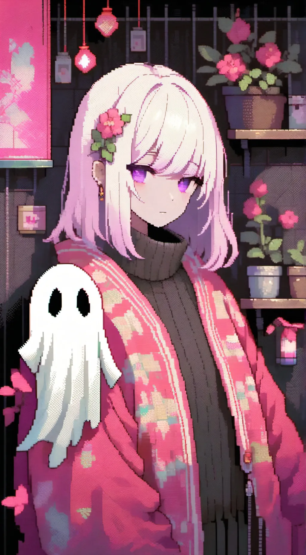 ai character: ghost and soap background