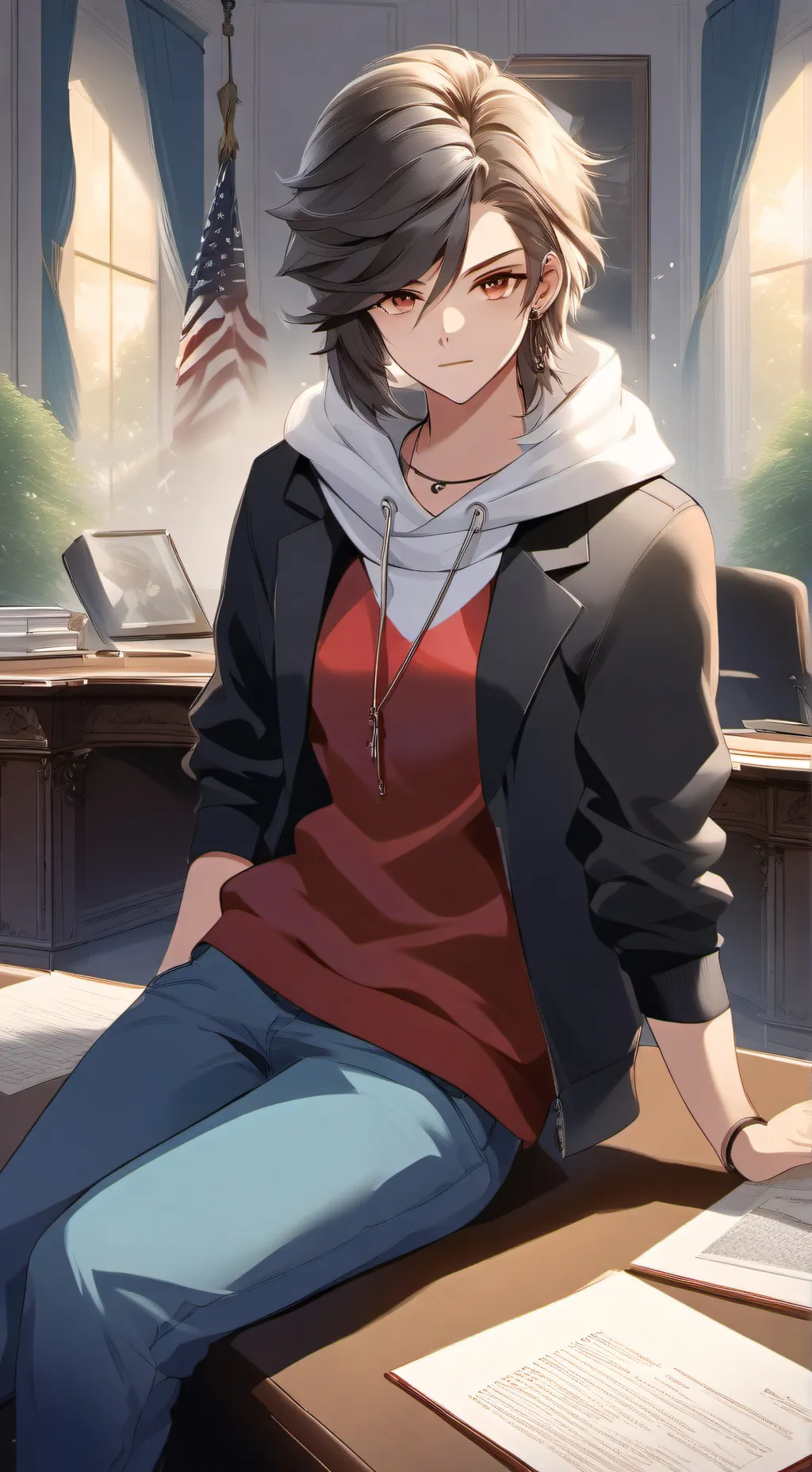 ai character: Nicole  background