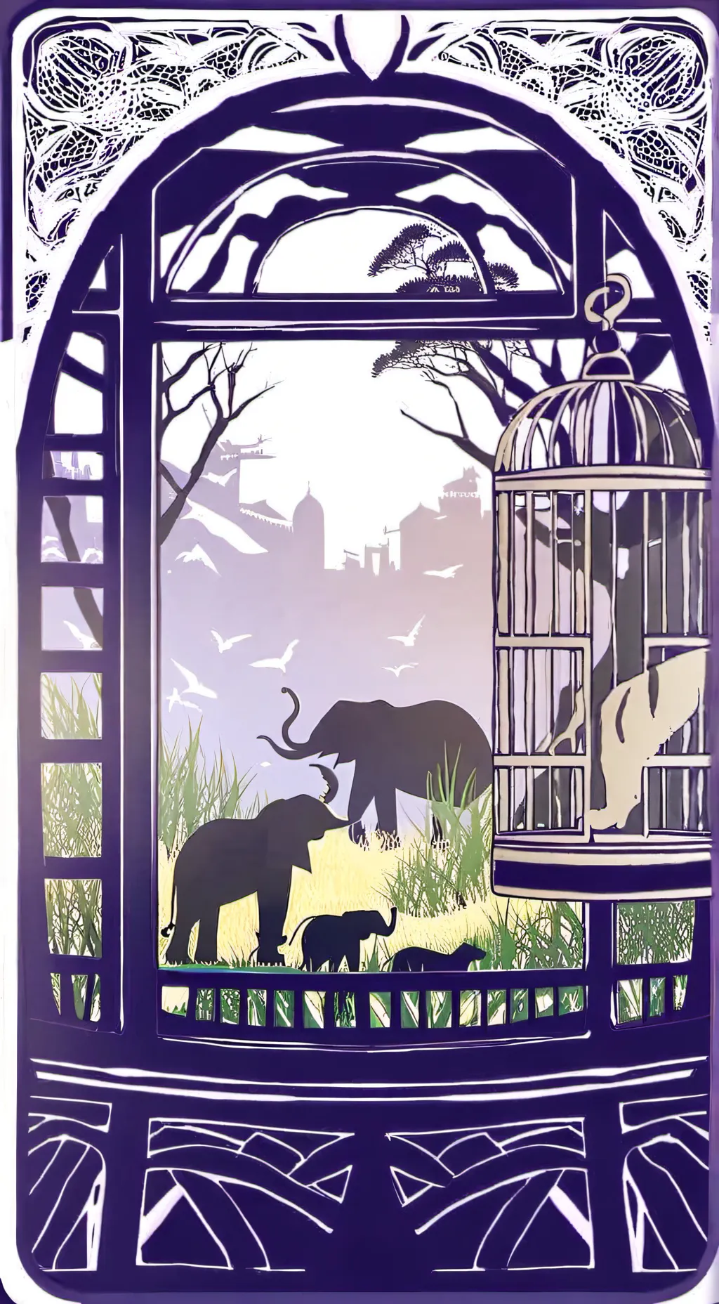 ai character: Sneaking in zoo background